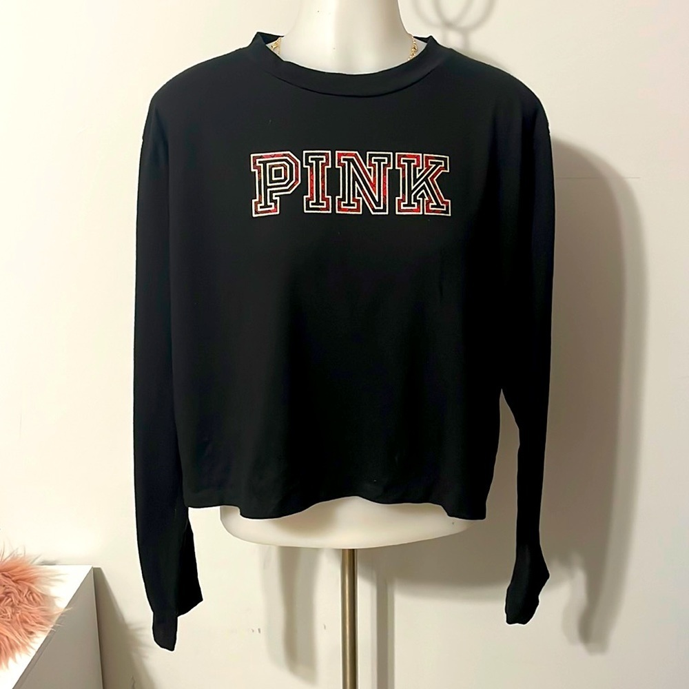 PINK Victoria's Secret Black Long Sleeve Tee
